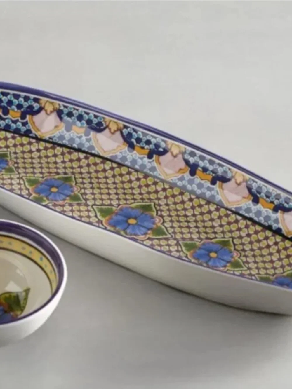 POTTERY BARN melamine DEL SOL chip & Dip platter